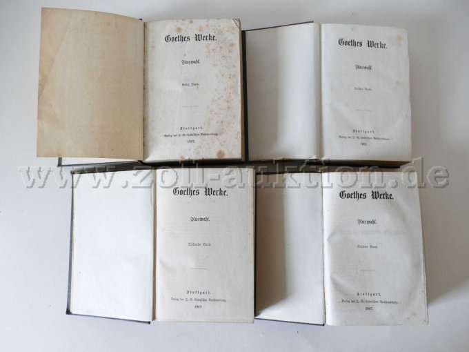 4 antiquarische Bücher - Goethes Werke, 1867 – foto 4 – kavel bij Zoll-Auktion, Dresden