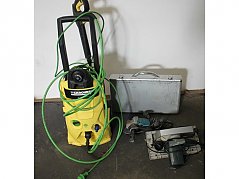 4 gebrauchte Werkzeugmaschinen der Marken „Kärcher “, „Makita“ u.w.