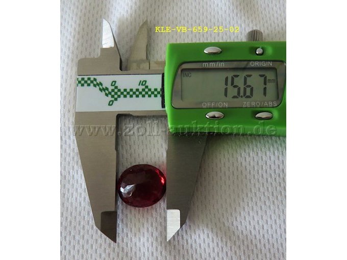 Durchmesser synthetischer Edelstein Nr. 2 rot