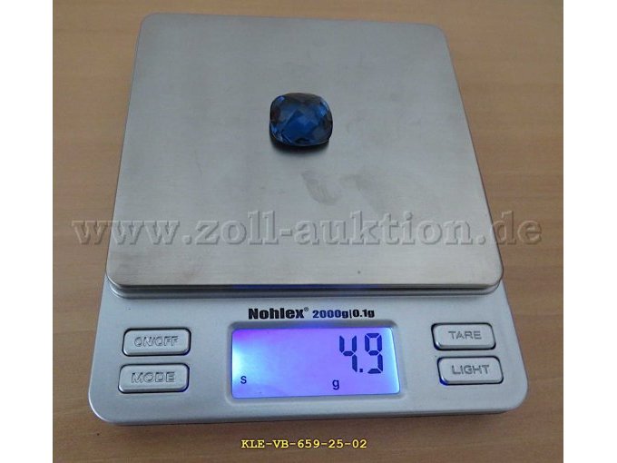 Gewicht synthetischer Edelstein Nr. 1 blau