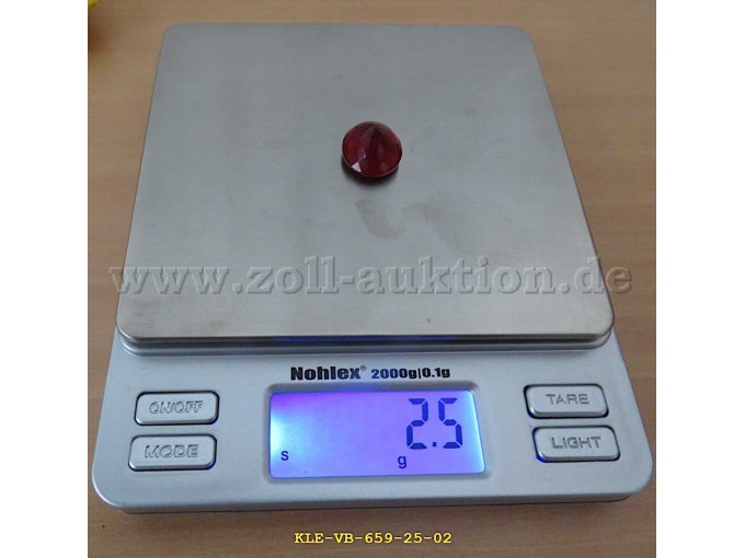 Gewicht synthetischer Edelstein Nr. 2 rot