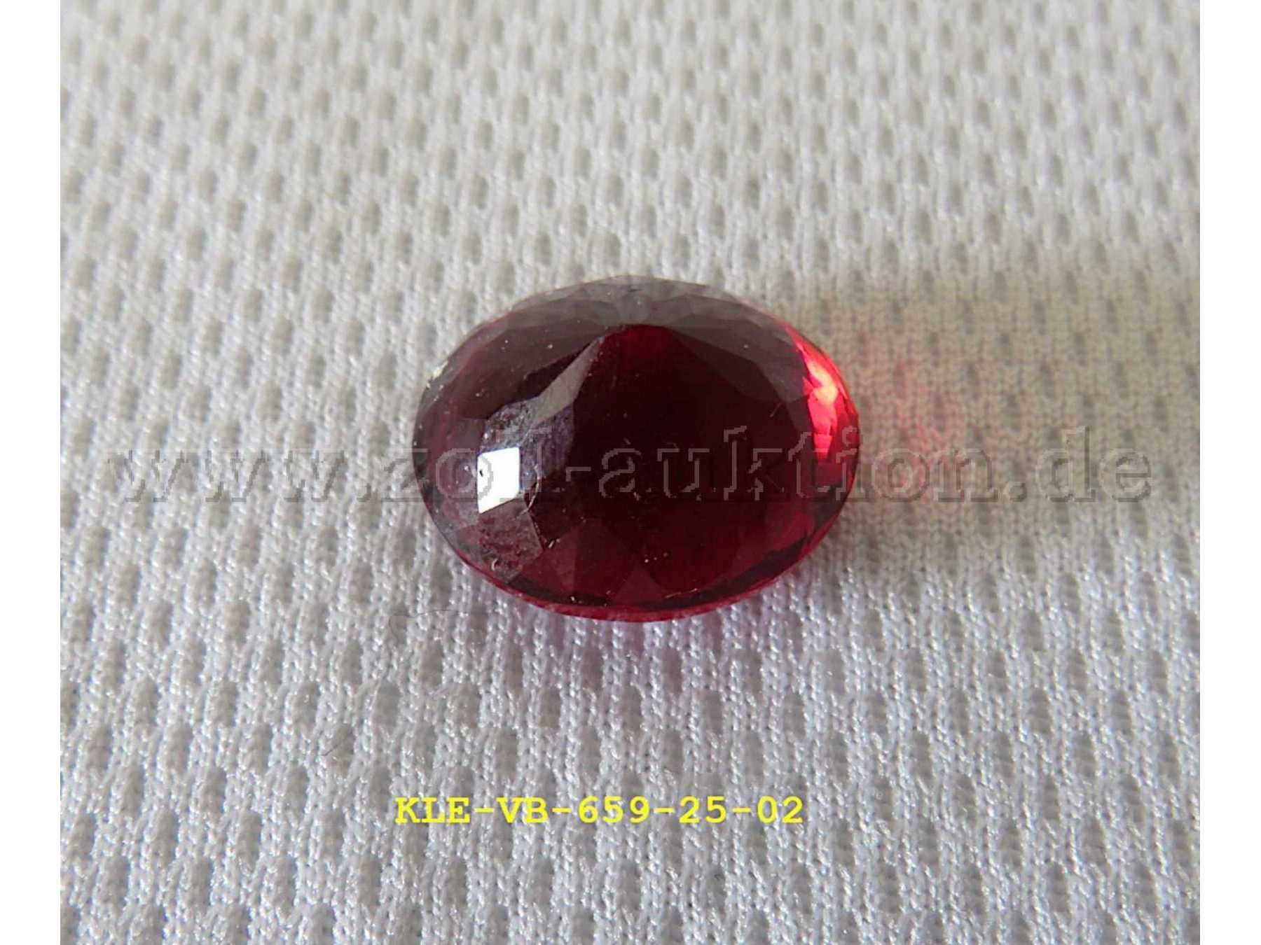 synthetischer Edelstein Nr. 2 rot