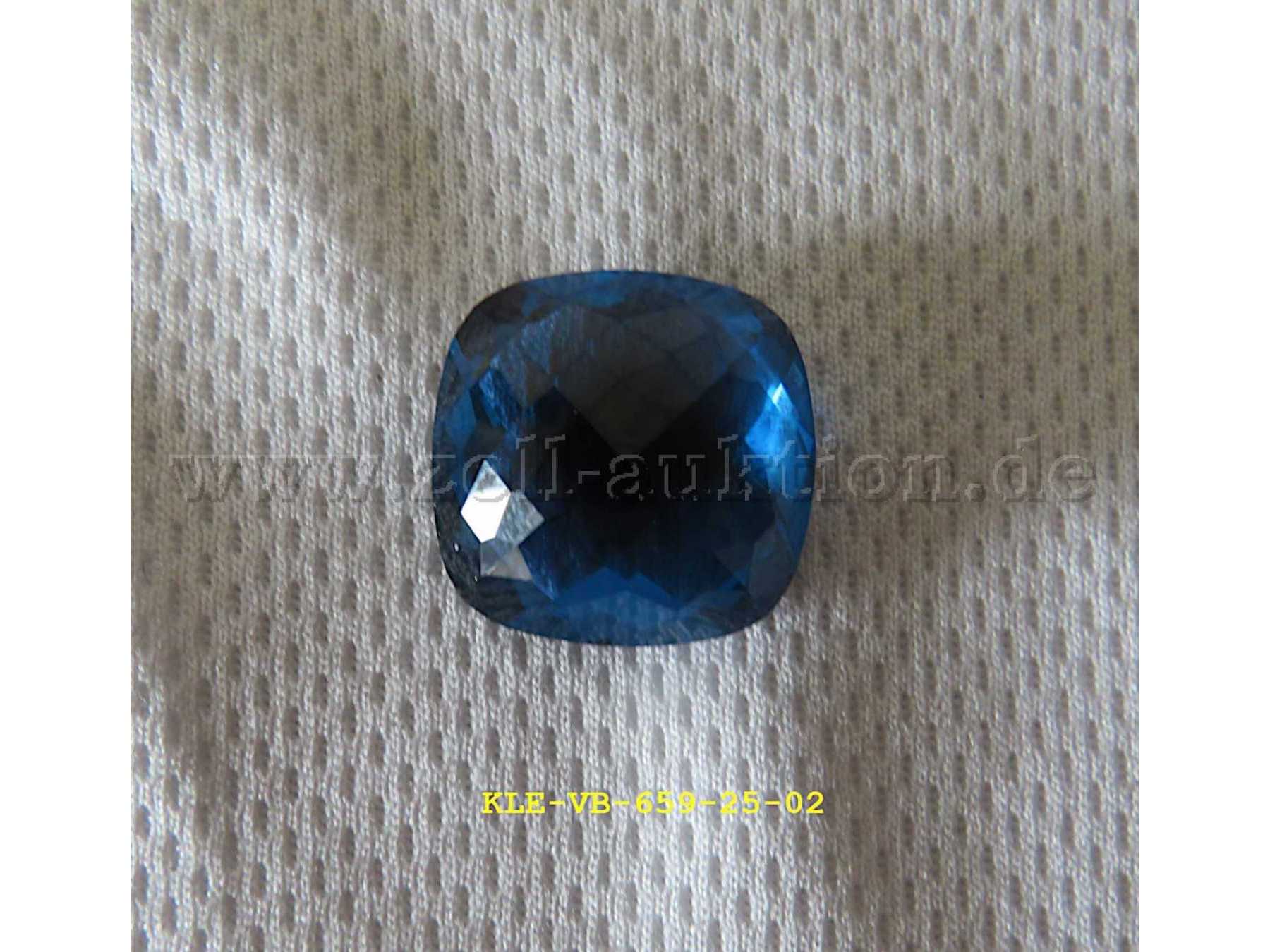 synthetischer Edelstein Nr. 1 blau