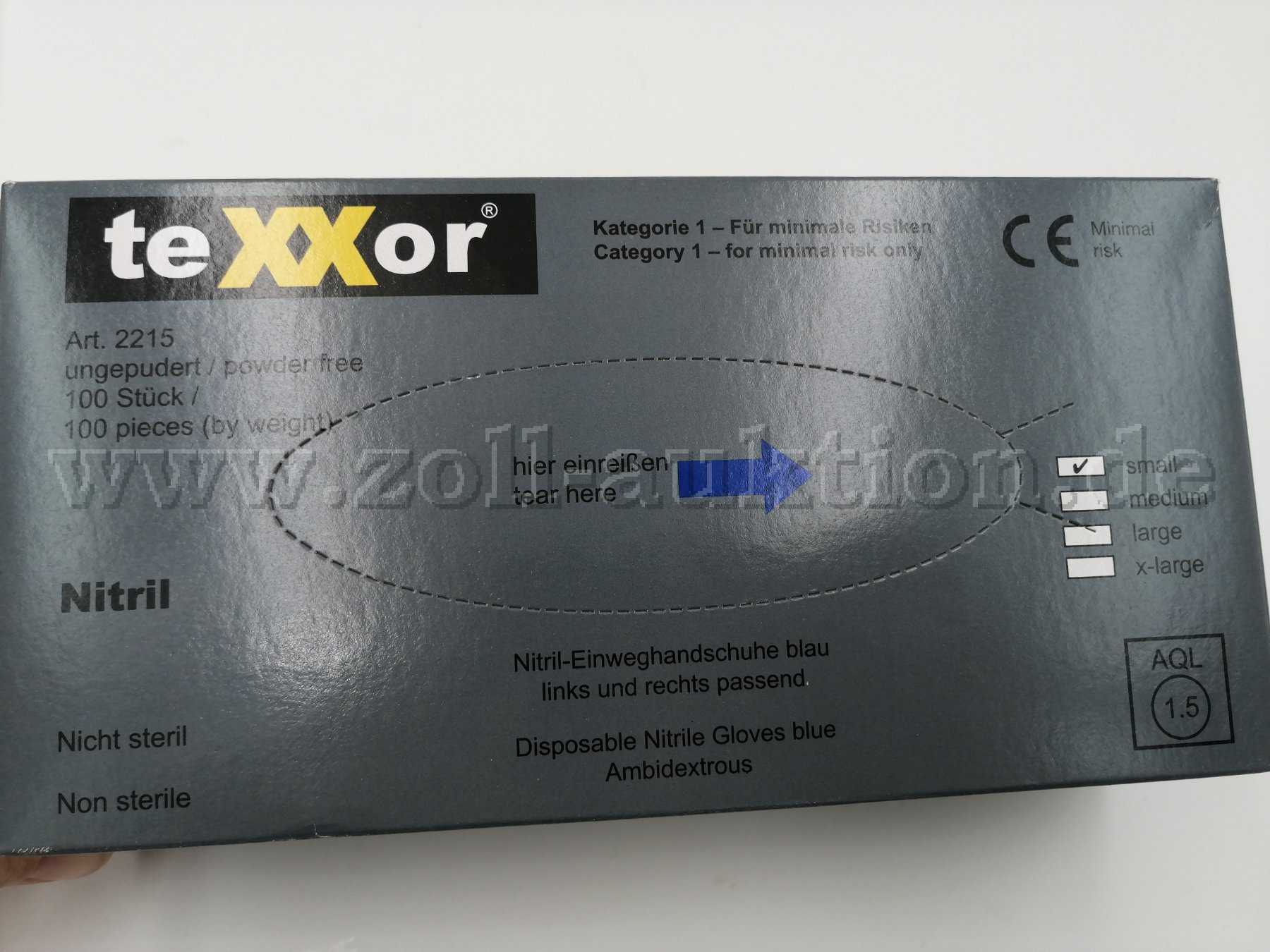 Texxor Einweghandschuhe Ansicht Vorderseite