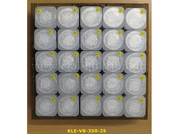25 Tubes mit jeweils 20 Münzen