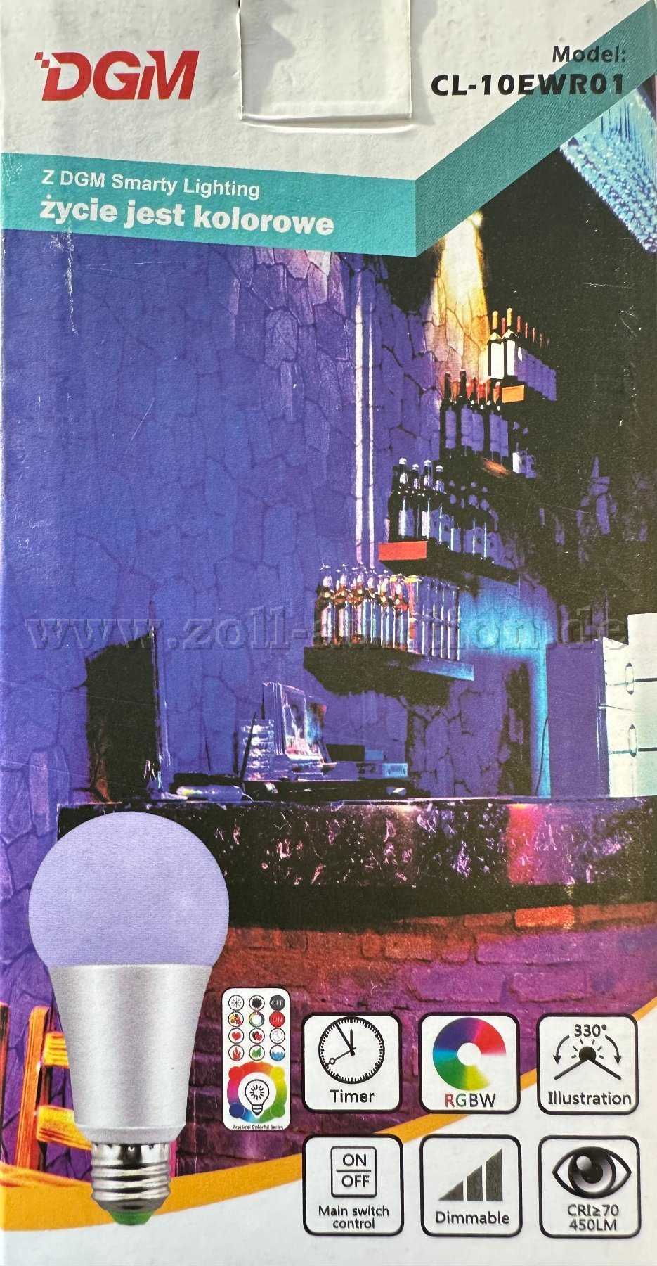 50 LED-lampen E27 DGM Smart Home Lighting CL-10EWR01
