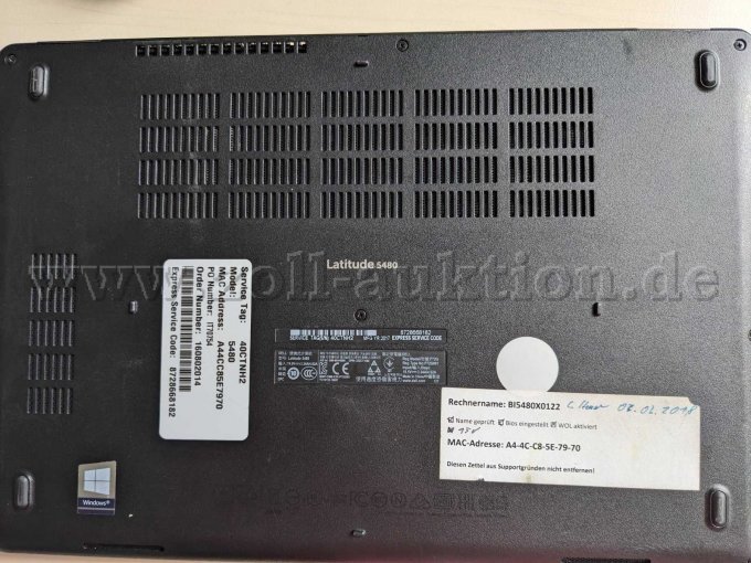 Laptop Rückseite