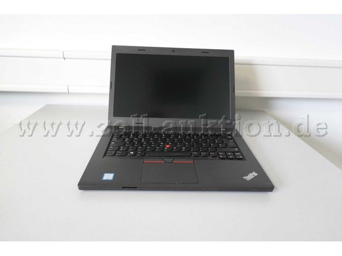 Notebook Lenovo „ThinkPad L470“, 16 GB, 14 Zoll-Display (35,56 cm), geöffnet.
-Draufsicht-