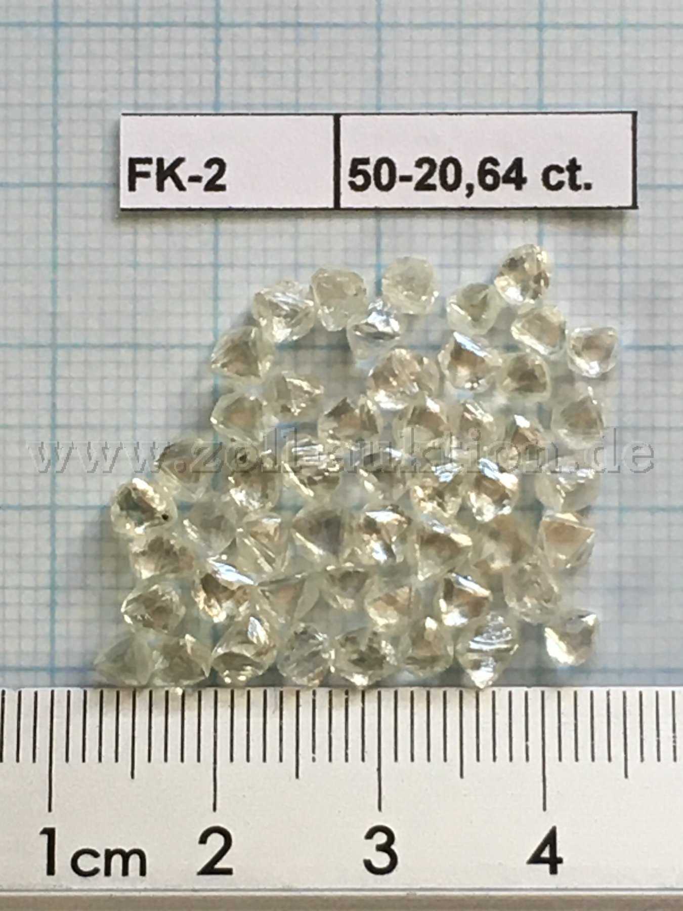 50 颗原钻,总重量 20,64 ct. - 非欧盟货物