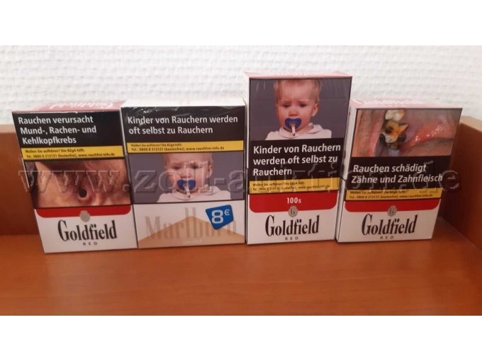 Konvolutbild der Zigarettenschachteln  Goldfield RED und Marlboro