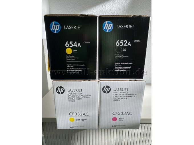 Toner: 654A (Yellow) & 652A (Black) & CF332AC (Yellow) & CF333AC (Magenta)