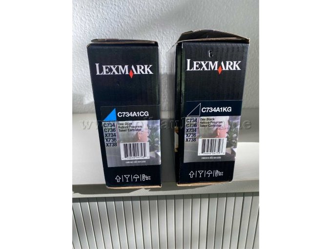 Toner: C734A1CG (Cyan) & C734A1KG (Black)