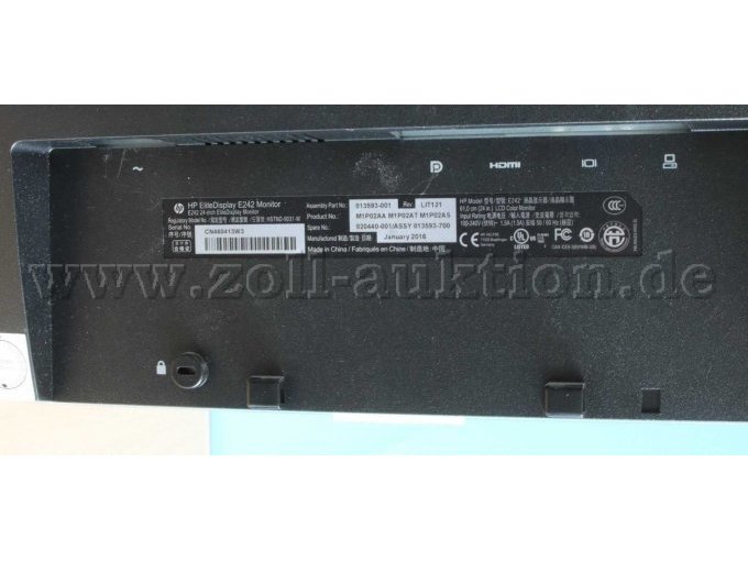 53 HP EliteDisplay E242-monitoren, 24 inch (60,9 cm) zonder cold-plug – foto 5 – kavel bij Zoll-Auktion, Potsdam
