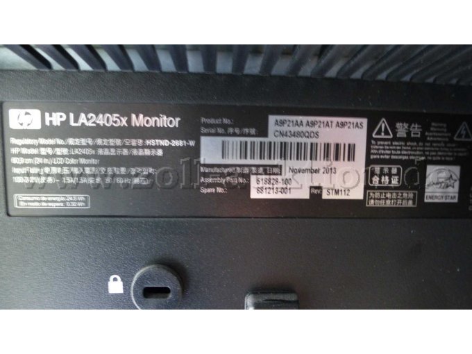Typenschild
HP Compaq LA2405x
