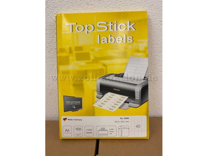 Eine Packung Etiketten