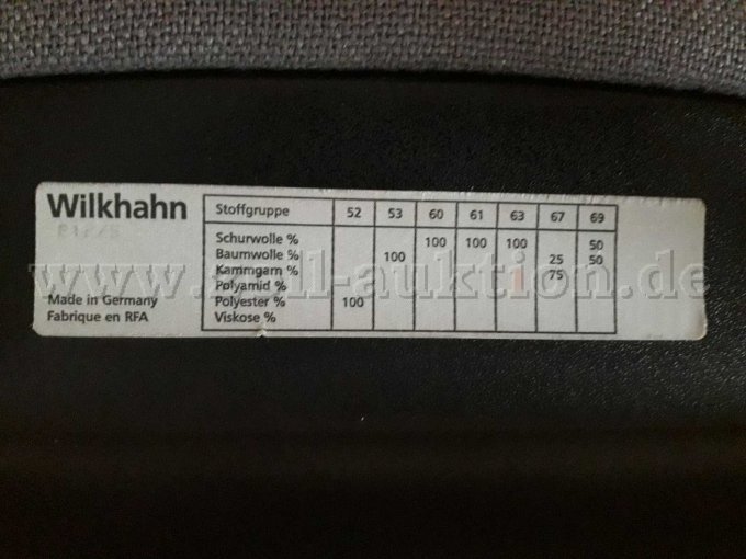 58 Stühle, Herstellerangaben