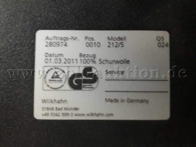 58 Stühle, Herstellerangaben