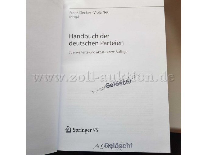 Handbuch der deutschen Parteien - Haupttitelseite