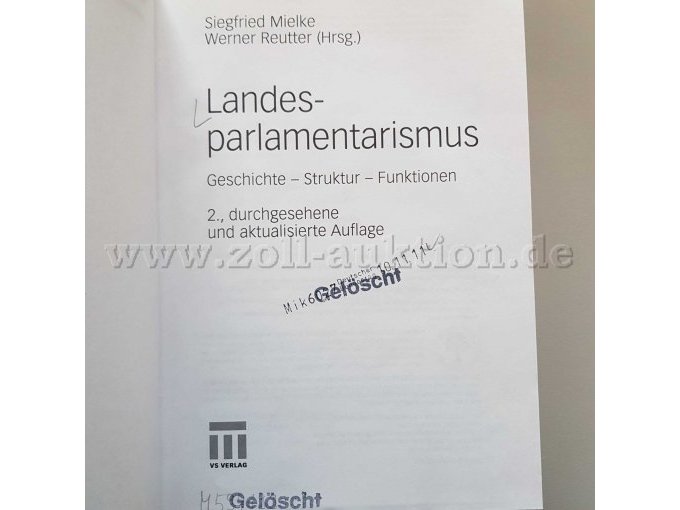 Landesparlamentarismus - Haupttitelseite