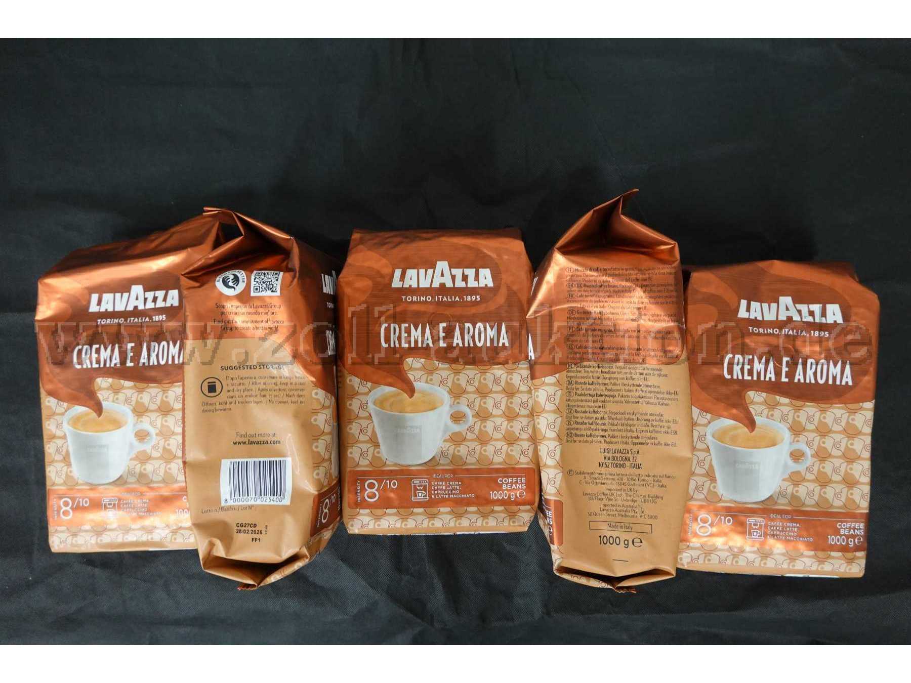 5 Beutel Kaffeebohnen Lavazza Kaffee Crema á 1 Kg.
MHD 28.02.2026