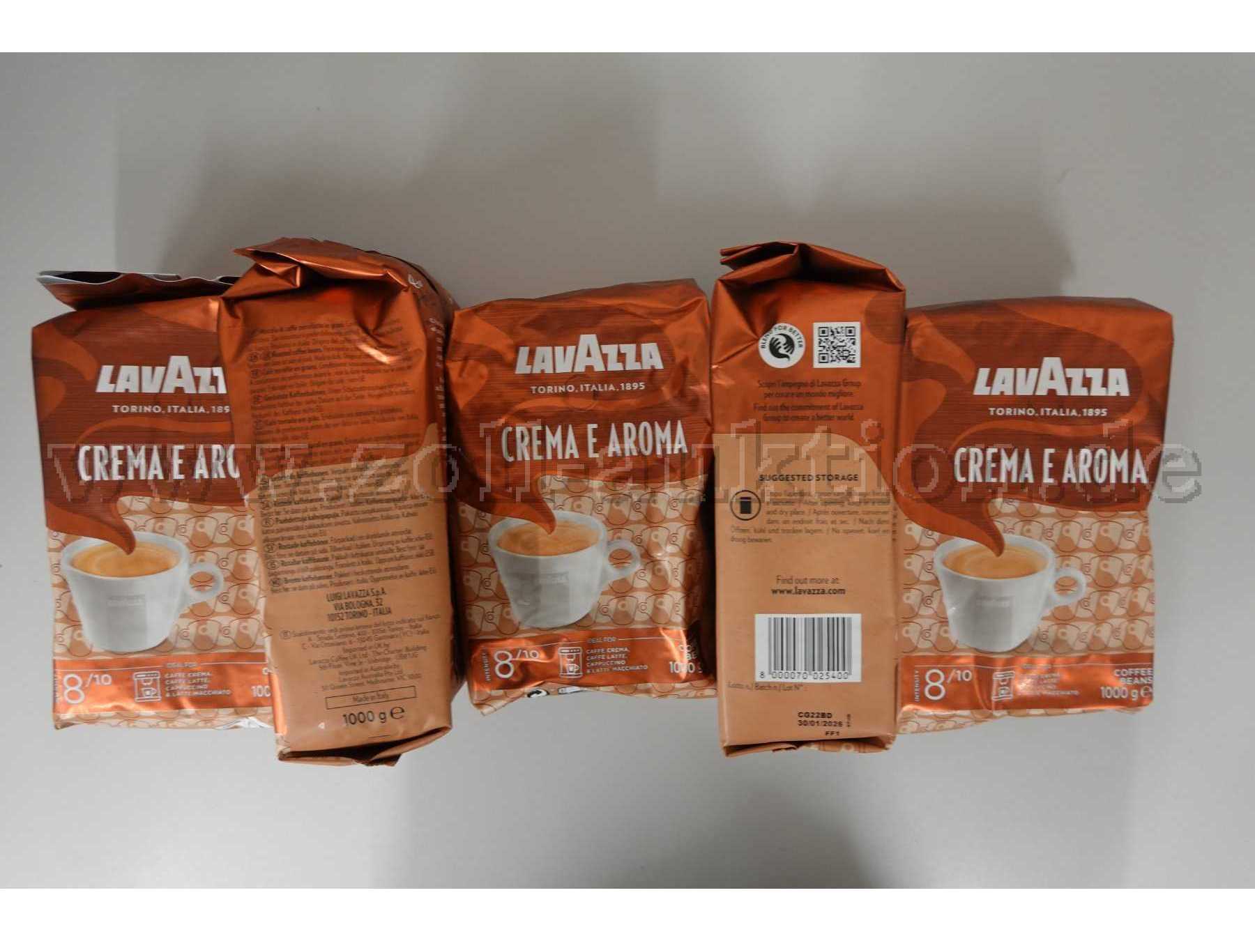 Beutel Kaffeebohnen Lavazza Crema e Aroma, MHD 30.01.2026
