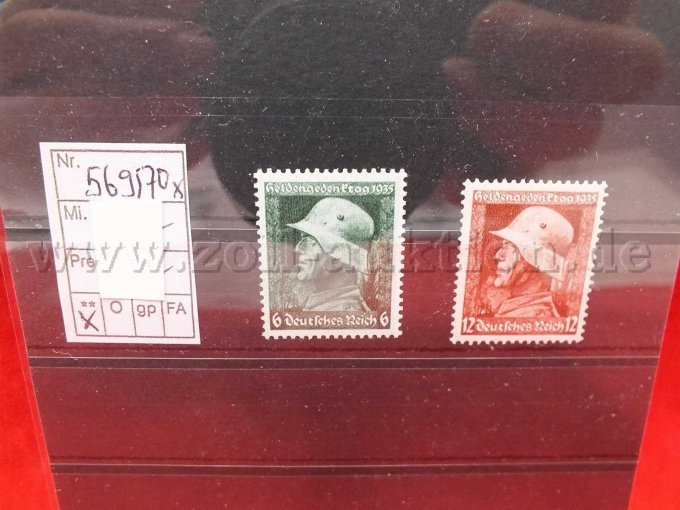 Detailaufnahme der Briefmarken Michel-Katalog Nr. 569/70 X
