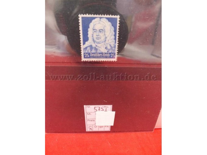 Detailaufnahme der Briefmarken
Michel Nr. 575 I