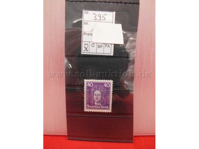 Detailaufnahme der Briefmarken
Michel Nr. 395