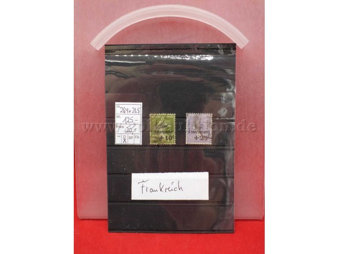 Detailaufnahme der Briefmarken
Michel Nr. 264 und 265
