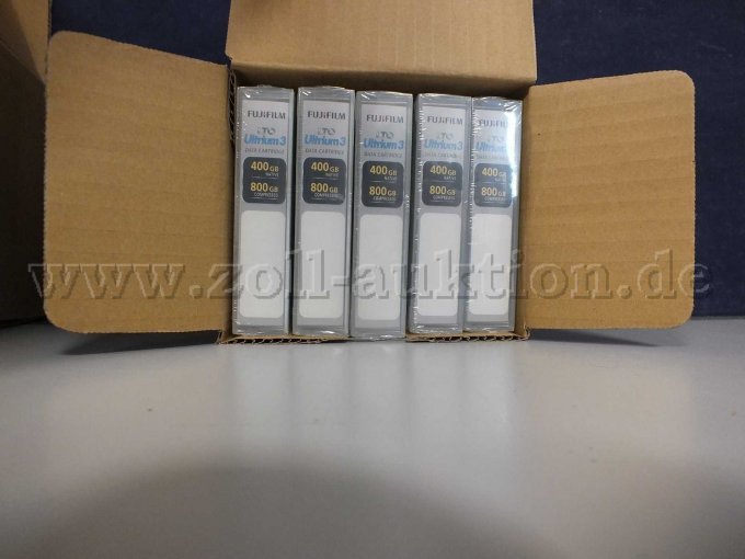 Gesamtansicht der Datenkassetten Fujifilm, Lot Ultrium 3, Data Cartridge, 800 GB
