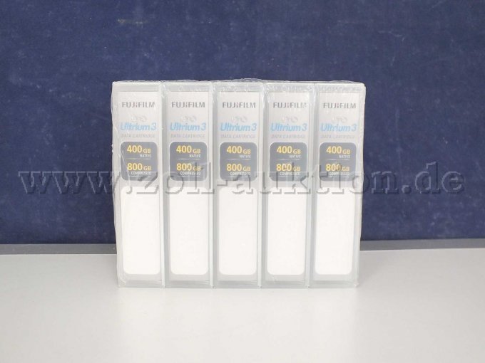 Gesamtansicht der Datenkassetten Fujifilm, Lot Ultrium 3, Data Cartridge, 800 GB Gesamtansicht der Datenkassetten Fujifilm, Lot Ultrium 3, Data Cartridge, 800 GB
