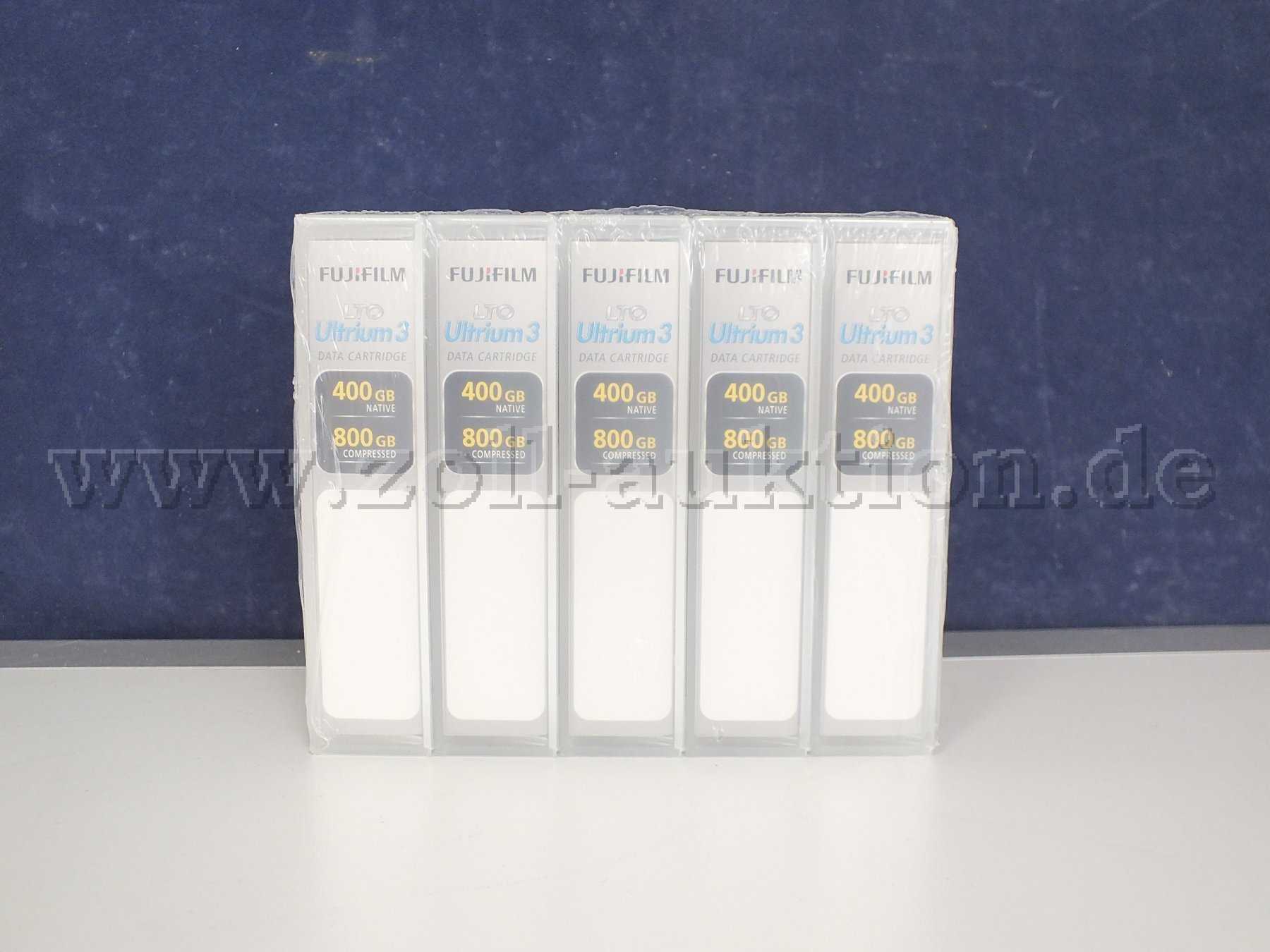 Gesamtansicht der Datenkassetten Fujifilm, Lot Ultrium 3, Data Cartridge, 800 GB