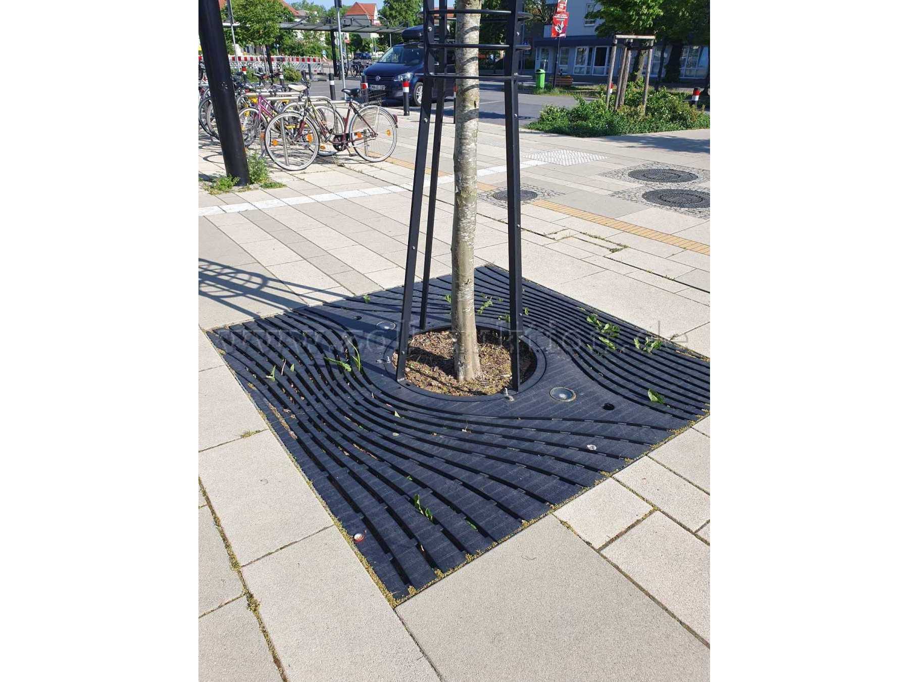 Nahansicht Design-Baumscheibe