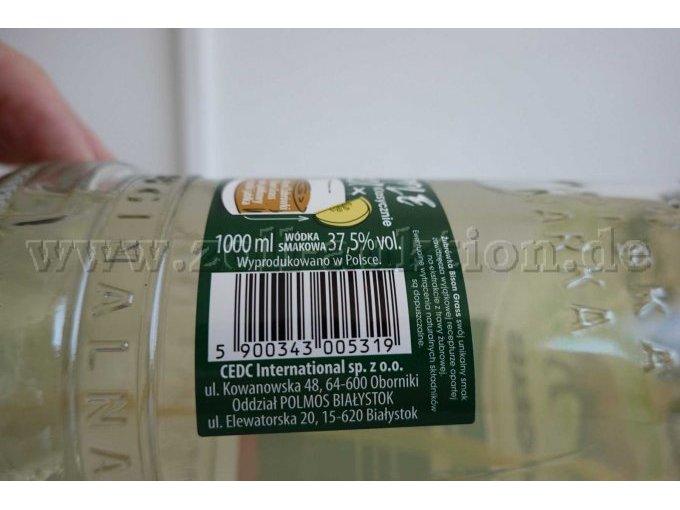 5 Fl. (1x Bialy Bocian Cytryna 285,1x Zubrowka,1x Sliwowica,1x Miodowka,1xEtiuada) – foto 5 – kavel bij Zoll-Auktion, Kiel