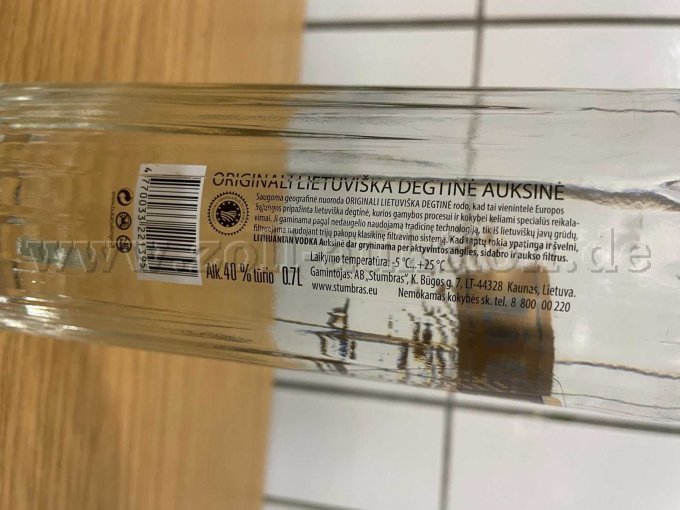 Flasche von hinten