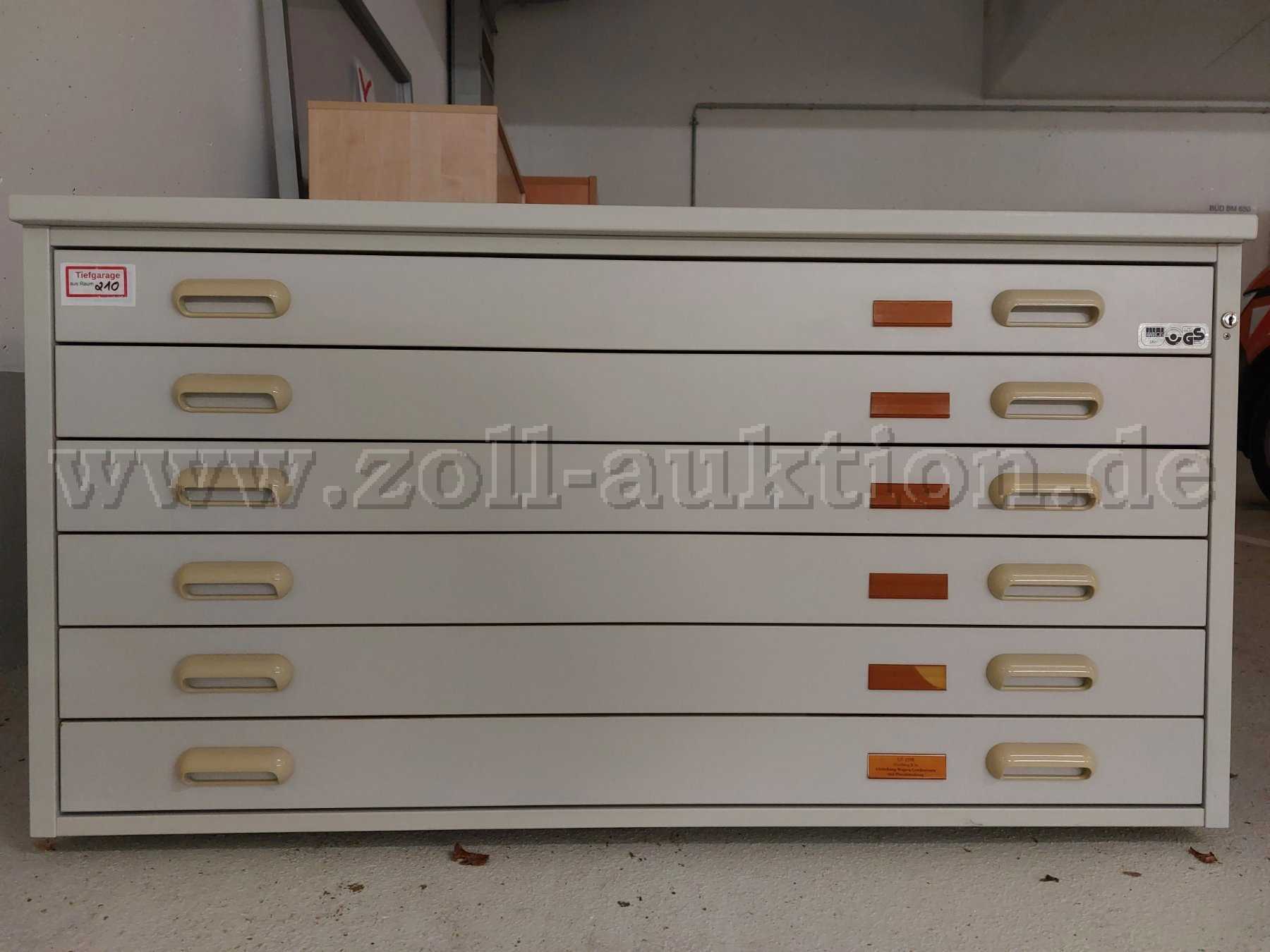 Kartenschrank mit 6 Schubladen