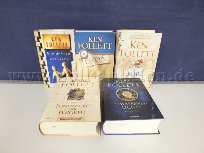 Gesamtansicht der 5 Ken-Follet-Romane Gesamtansicht der 5 Ken-Follet-Romane
