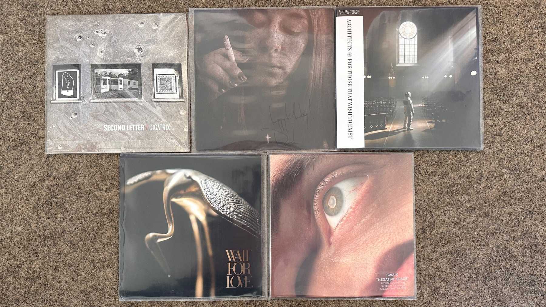 5 vinyl records: rock, emo, alternative rock (some limited vinyl pressings)