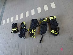 5 Leinenbeutel Feuerwehr