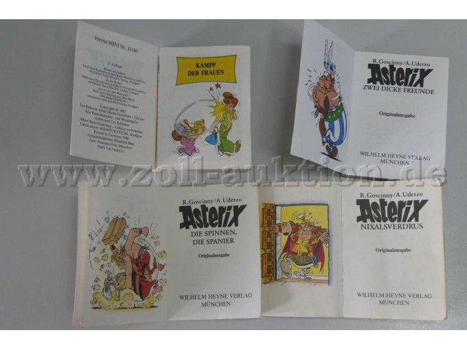 Mini Bücher Asterix und Obelix, verschiedene Titel Gesamtansicht Innenteil