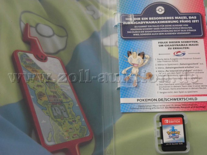 Nintendo Switch Spielkarte Pokemon Schwert in  geöffneter Verkaufsverpackung