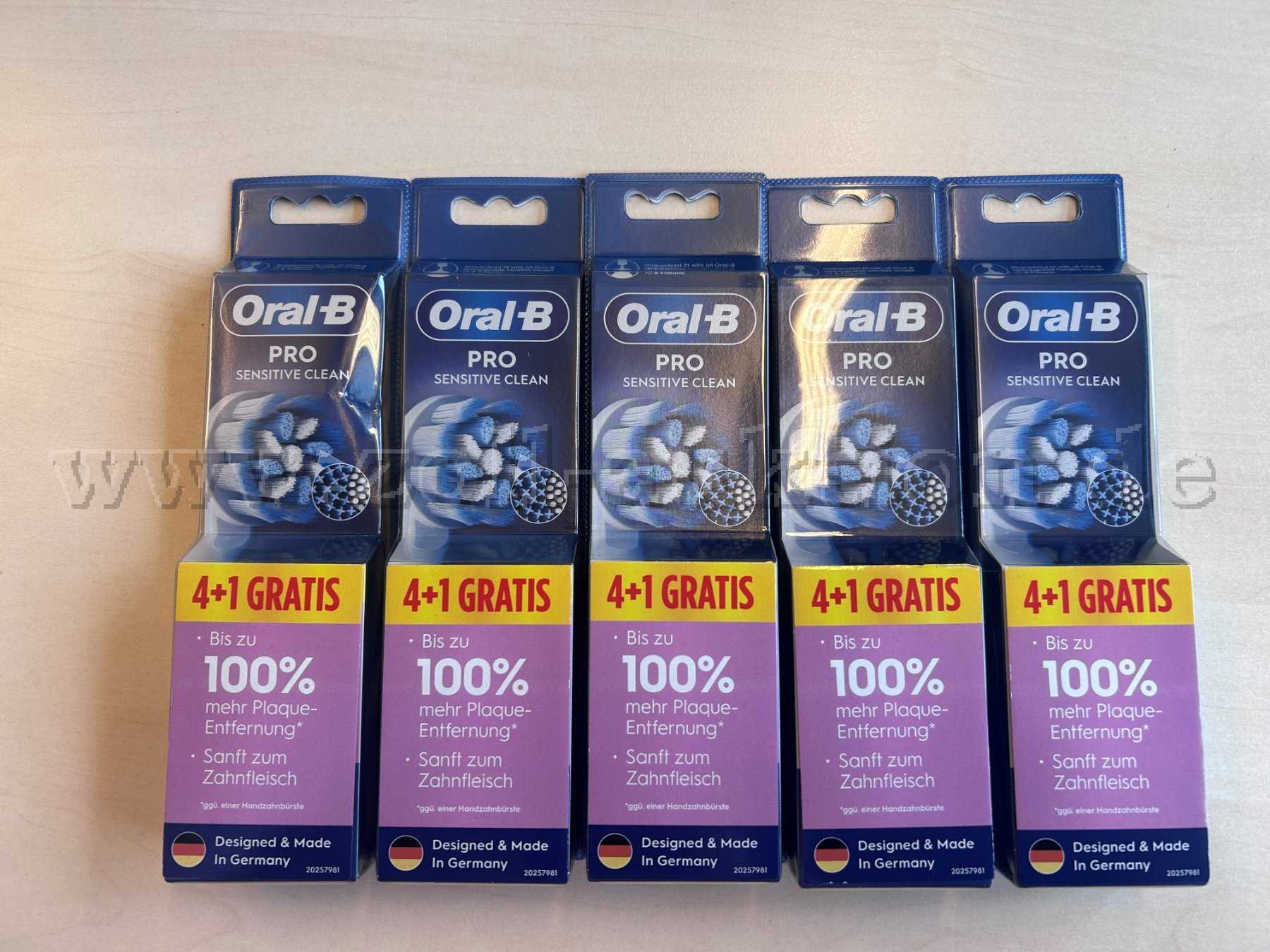 Alle 5 Verpackungen der Zahnbürstenaufsätze