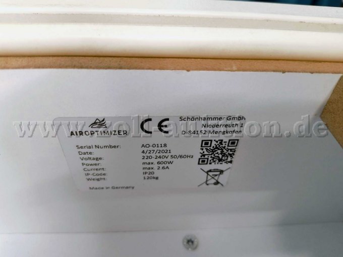 5 Raumluftreiniger, AirOptimizer Compact, Hersteller Schönhammer GmbH – foto 3 – kavel bij Zoll-Auktion, Immenreuth