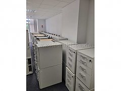 Standcontainer Grau, 3 Schubladen und 1 Kleinteilefach, Maße: Breite:42cm, Tiefe 80cm, Höhe 52cm