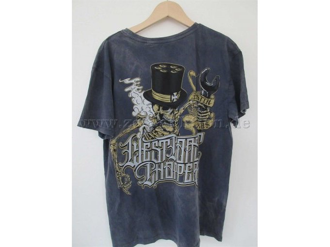 T-Shirt West Coast Choppers blau Aufdruck hinten