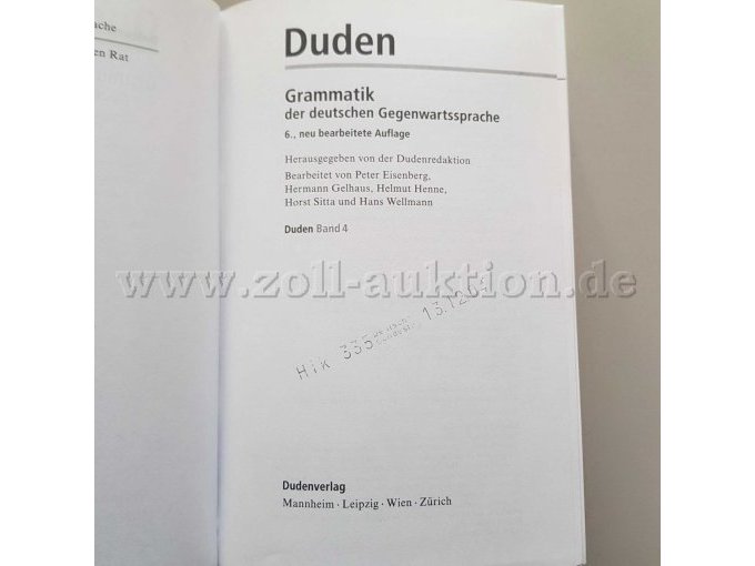 Duden Band 4 Grammatik - Haupttitelseite