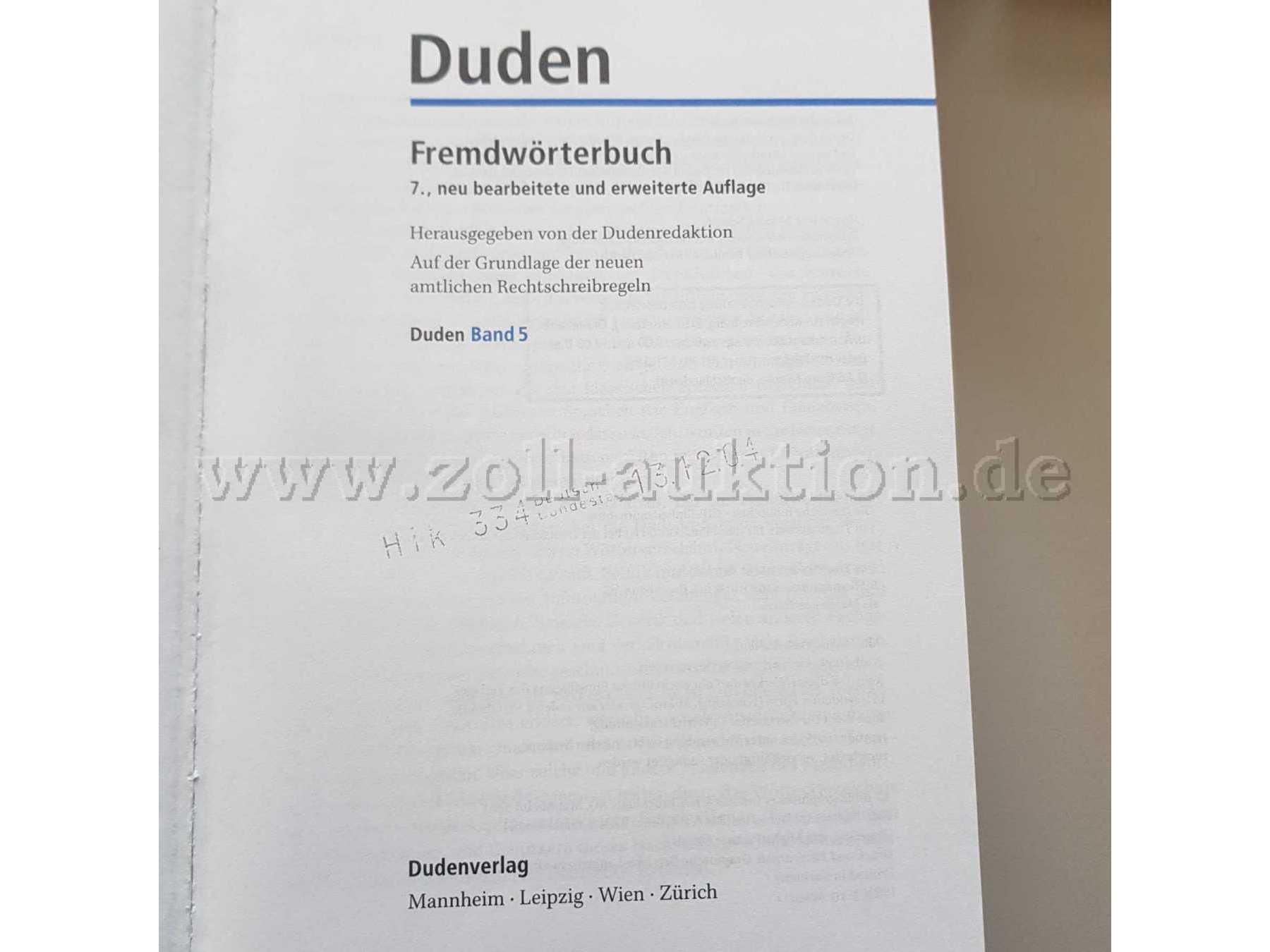 Duden Band 5 Fremdwörterbuch - Haupttitelseite