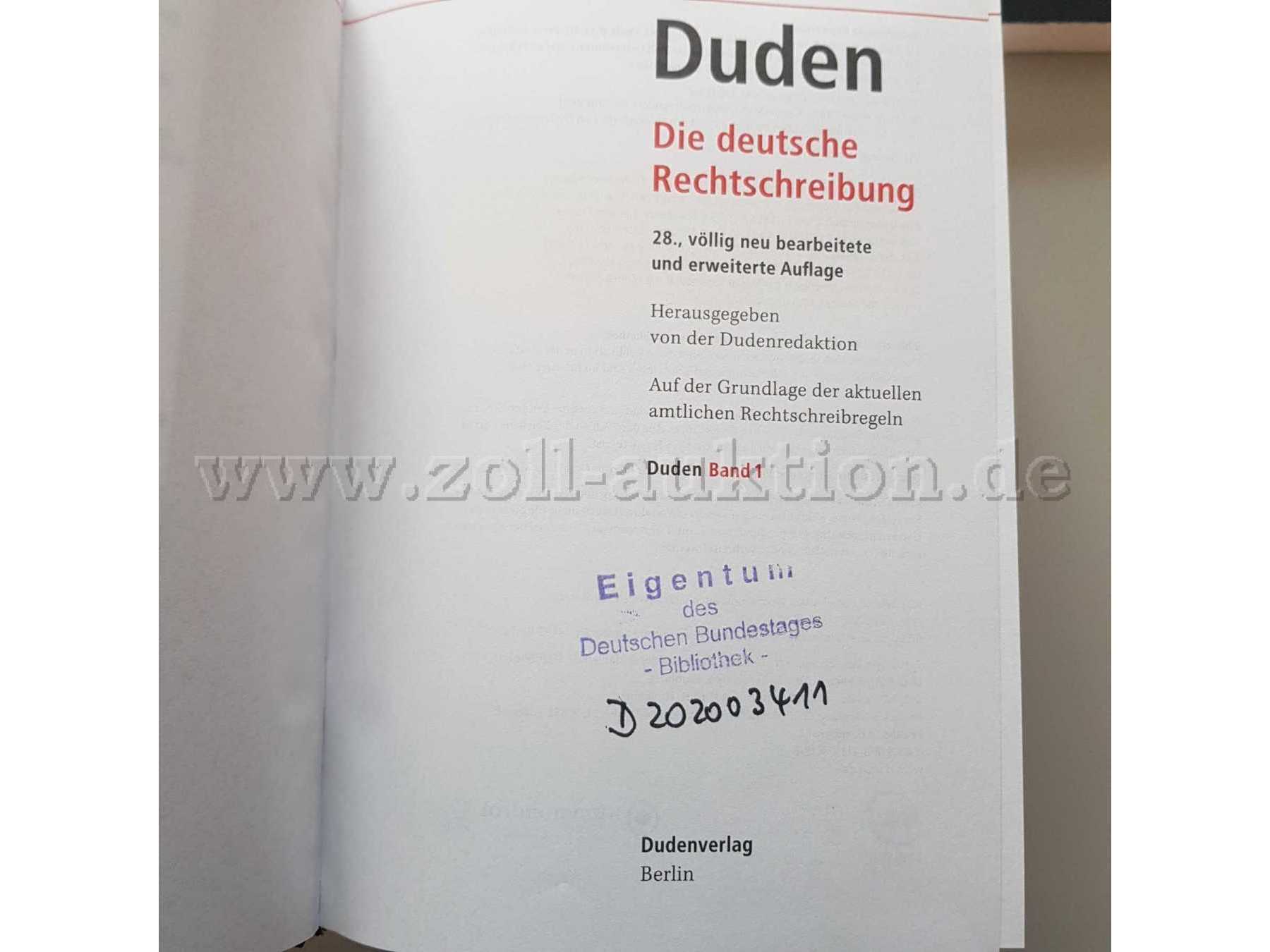 Duden Band 1 Rechtschreibung - Haupttitelseite