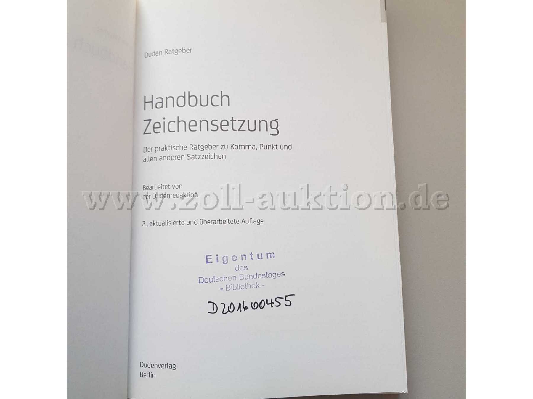 Handbuch Zeichensetzung - Haupttitelseite