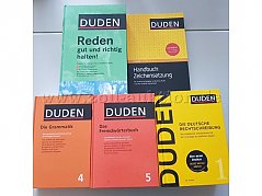 Übersicht über alle zu verkaufenden Dudenbände